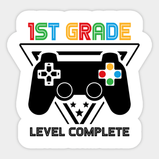 1st Grade Level Complete Graduation Gamer Boys Kids Sticker